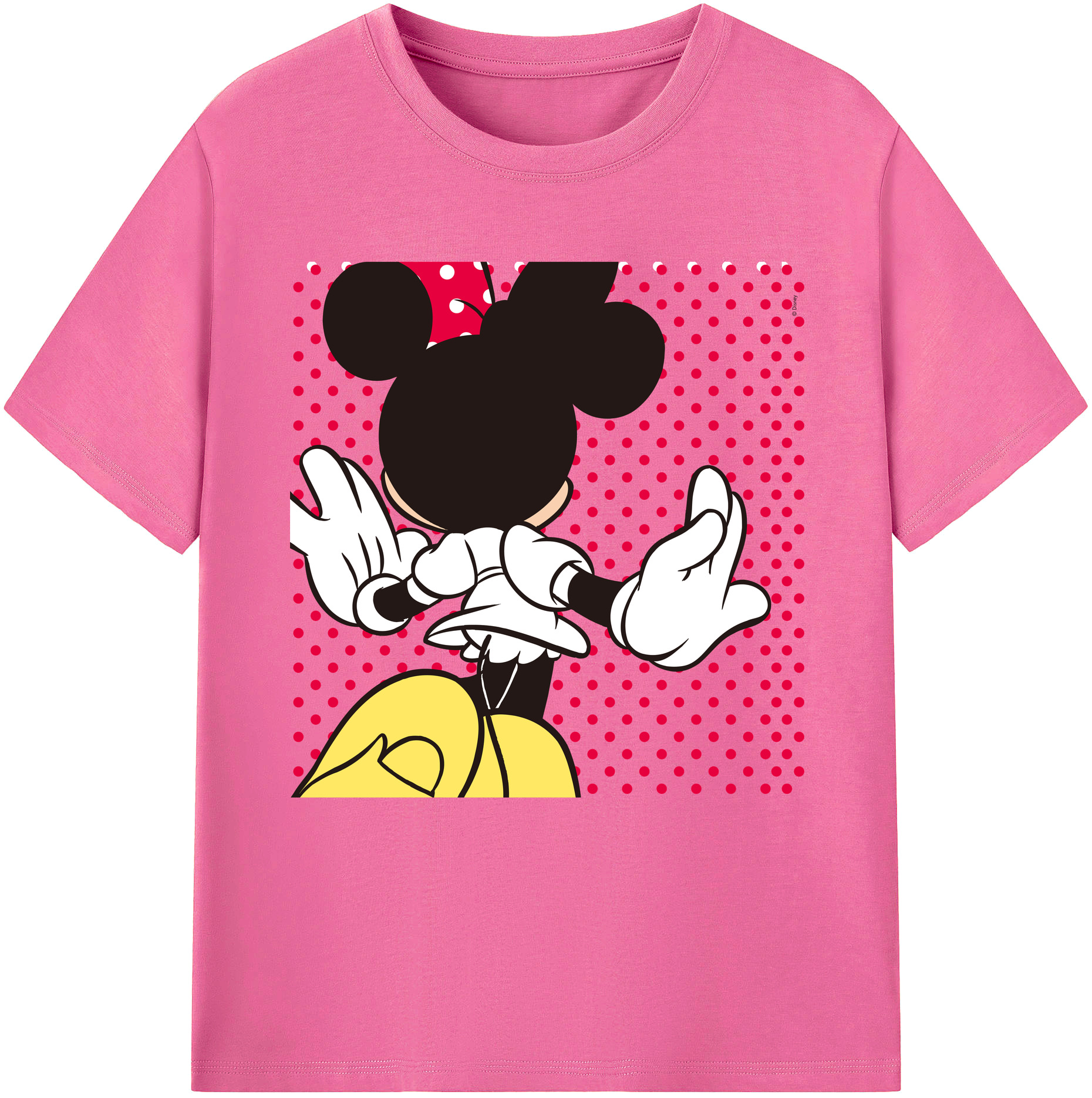 （画像用） ミッキーマウス Mickey Mouse レディースカジュアルプリントTシャツ（綿100％）